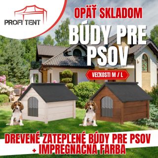 Drevené zateplené búdy pre psov – ideálne na jeseň aj zimu! 🍂❄️ Dostupné vo veľkostiach M a L 🏠 👉 K každej búde je...